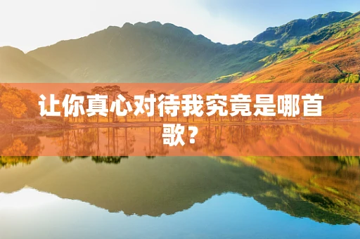 让你真心对待我究竟是哪首歌？