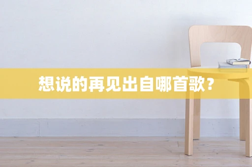 想说的再见出自哪首歌？