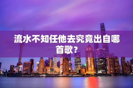 流水不知任他去究竟出自哪首歌？