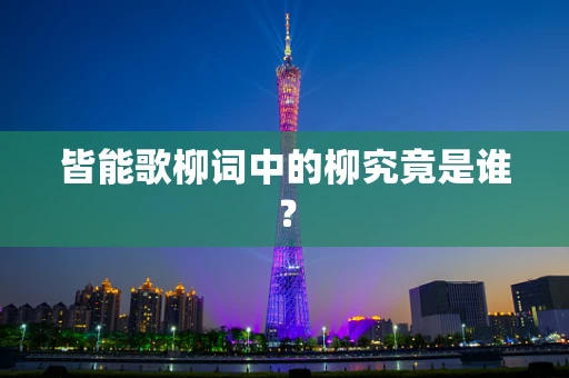 皆能歌柳词中的柳究竟是谁？