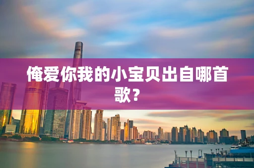 俺爱你我的小宝贝出自哪首歌？