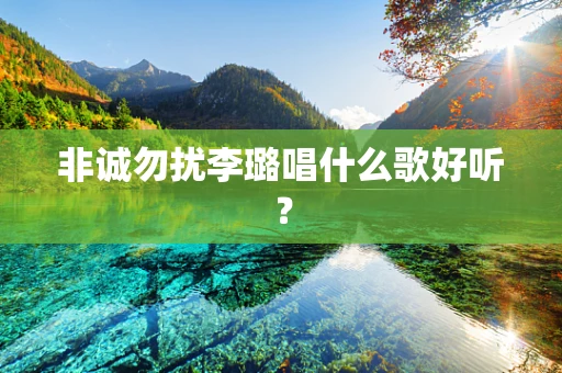 非诚勿扰李璐唱什么歌好听？