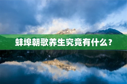 蚌埠朝歌养生究竟有什么？