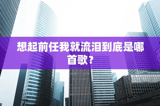 想起前任我就流泪到底是哪首歌？
