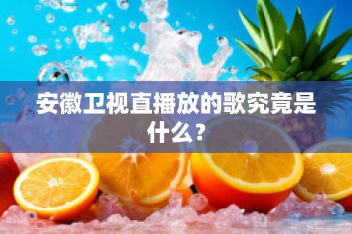 安徽卫视直播放的歌究竟是什么？