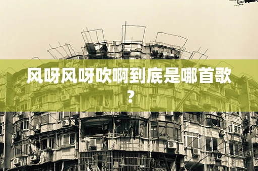 风呀风呀吹啊到底是哪首歌？