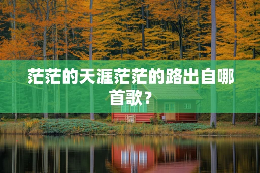 茫茫的天涯茫茫的路出自哪首歌？