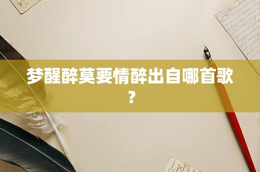 梦醒醉莫要情醉出自哪首歌？