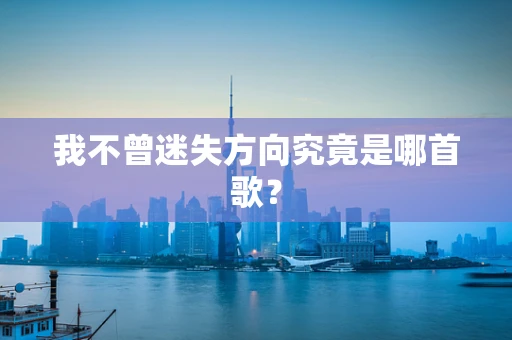 我不曾迷失方向究竟是哪首歌？
