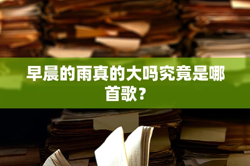 早晨的雨真的大吗究竟是哪首歌？