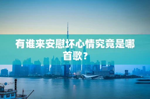有谁来安慰坏心情究竟是哪首歌？