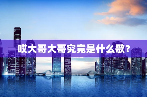哎大哥大哥究竟是什么歌？