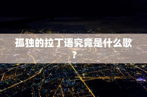 孤独的拉丁语究竟是什么歌？