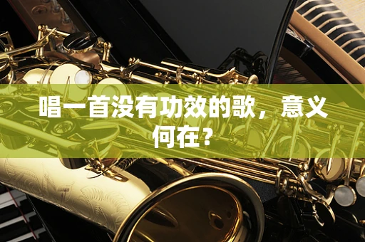 唱一首没有功效的歌，意义何在？