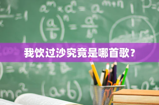 我饮过沙究竟是哪首歌？