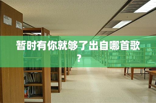 暂时有你就够了出自哪首歌？