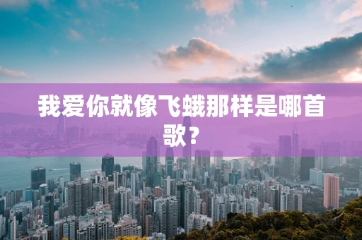 我爱你就像飞蛾那样是哪首歌？