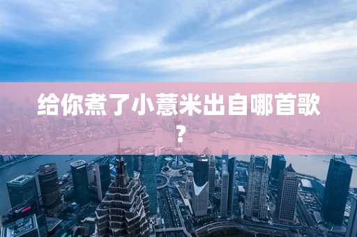 给你煮了小薏米出自哪首歌？