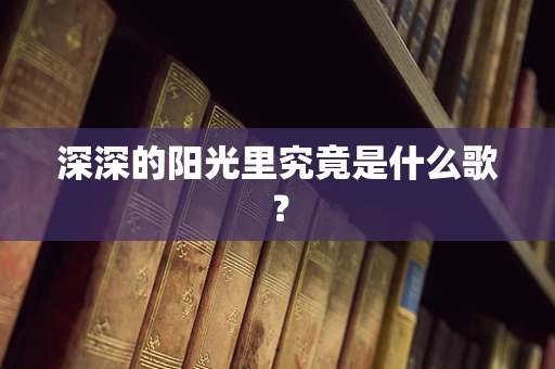 深深的阳光里究竟是什么歌？