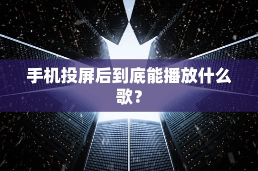 手机投屏后到底能播放什么歌？