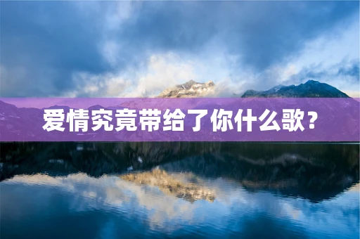 爱情究竟带给了你什么歌？