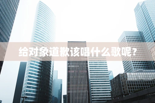 给对象道歉该唱什么歌呢？