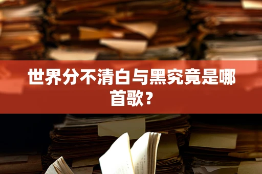 世界分不清白与黑究竟是哪首歌？