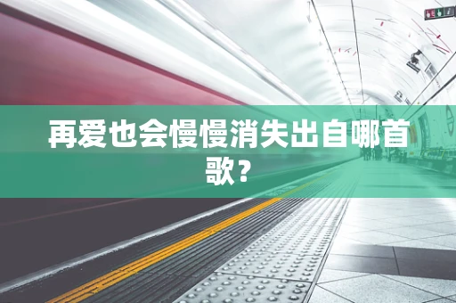 再爱也会慢慢消失出自哪首歌？