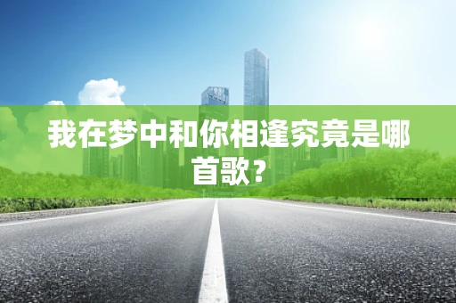 我在梦中和你相逢究竟是哪首歌？