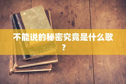 不能说的秘密究竟是什么歌？