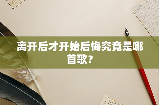 离开后才开始后悔究竟是哪首歌？