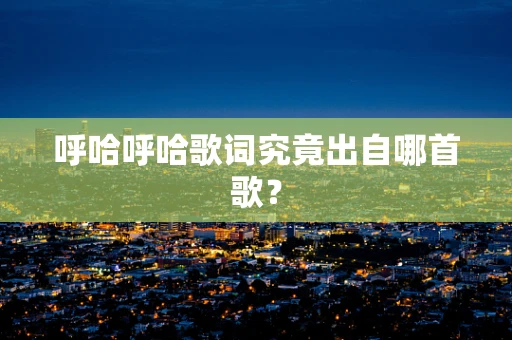 呼哈呼哈歌词究竟出自哪首歌？